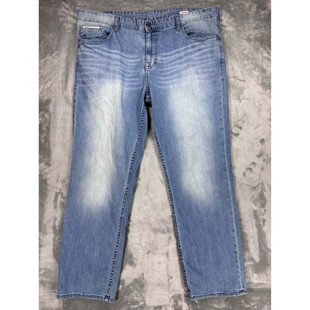 Calvin Klein Jeans Mens 40x30 Slim Straight Light Wash Blue Denim 41Z7232